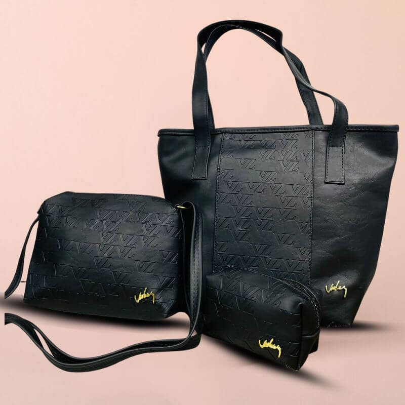 TRIO CARTERAS DE CUERO VELEZ