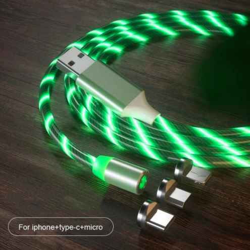 Cable Cargador Magnético 3 en 1 LED - HappyShop Colombia