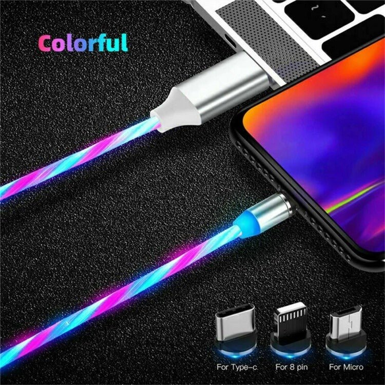 Cable Cargador Magnético 3 en 1 LED - HappyShop Colombia