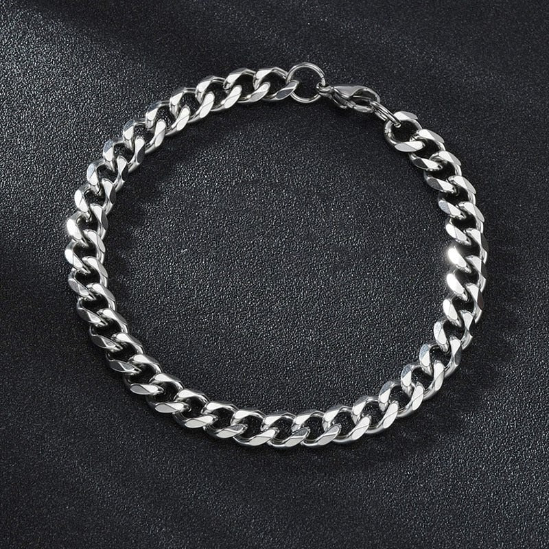 Pulsera Cubana de Acero inoxidable - HappyShop Colombia