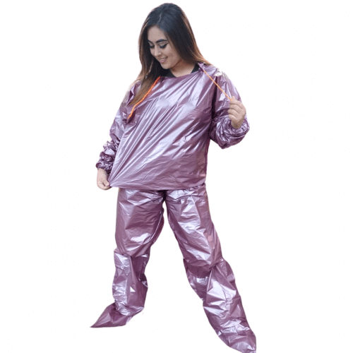 Combo Impermeable metalizado Rosa