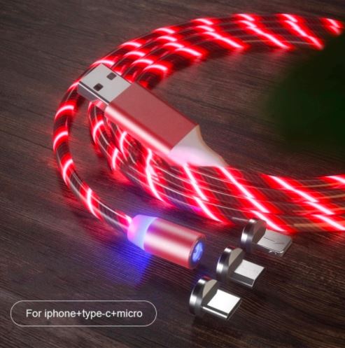 Cable Cargador Magnético 3 en 1 LED - HappyShop Colombia
