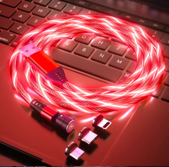 Cable Cargador Magnético 3 en 1 LED - HappyShop Colombia