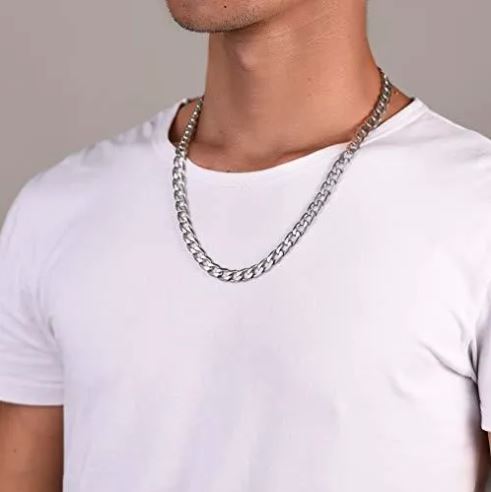 Collar Cadena tipo cubana de acero inoxidable - HappyShop Colombia