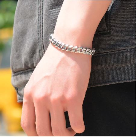 Pulsera Cubana de Acero inoxidable - HappyShop Colombia