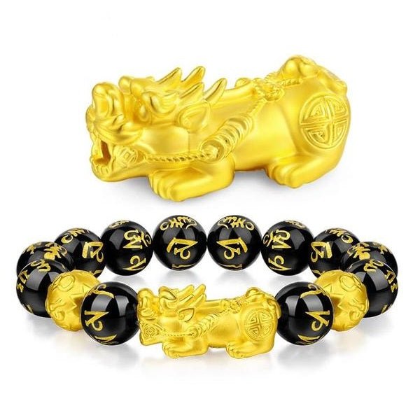 Pulsera Feng Shui Obsidiana Negra - HappyShop Colombia