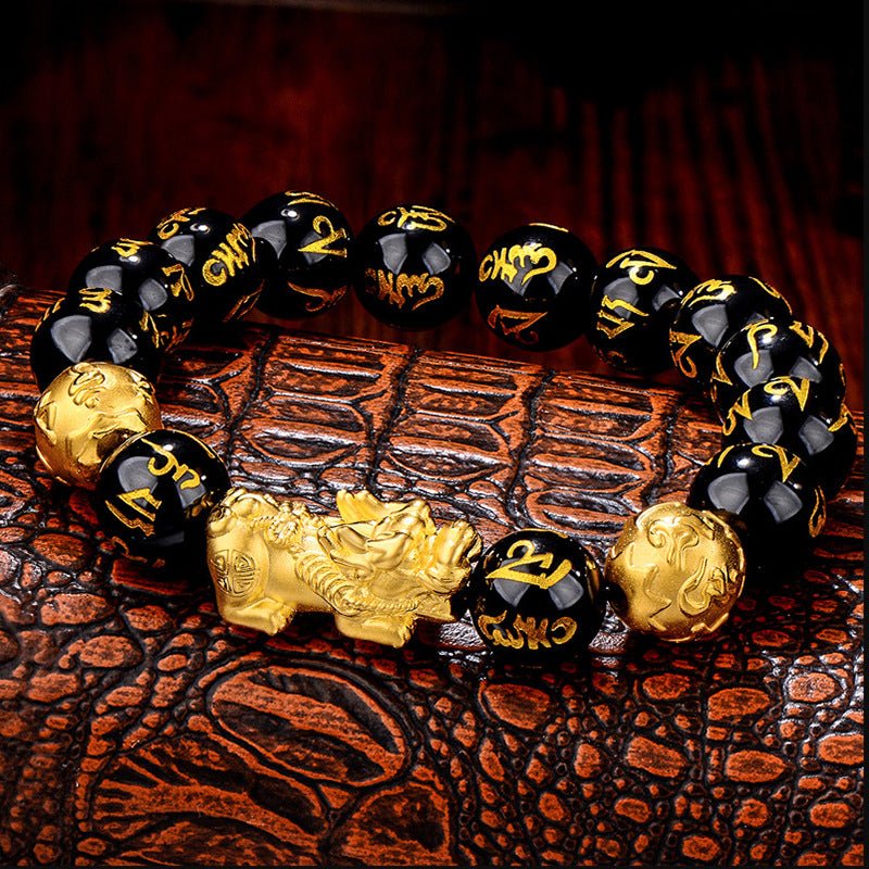 Pulsera Feng Shui Obsidiana Negra - HappyShop Colombia