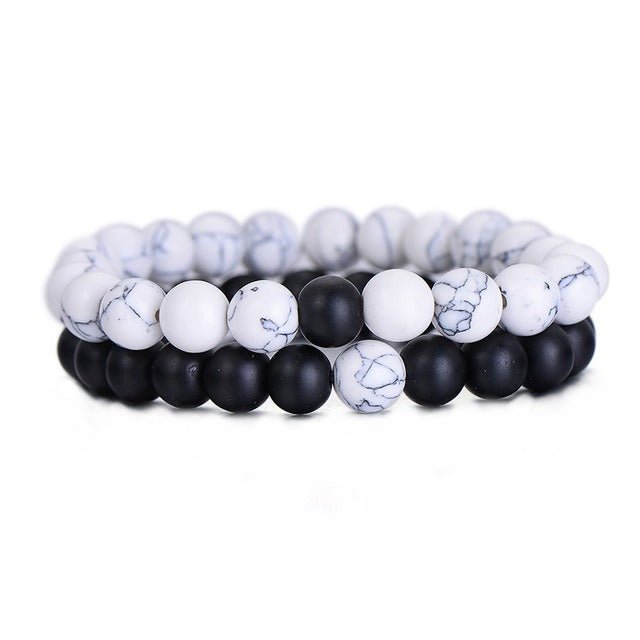 Set 2 Pulseras de piedra natural para Parejas - HappyShop Colombia