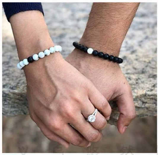 Set 2 Pulseras de piedra natural para Parejas - HappyShop Colombia